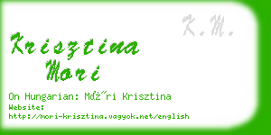 krisztina mori business card